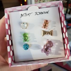 Betsey Johnson Mismatched Earrings 6 Piece Set